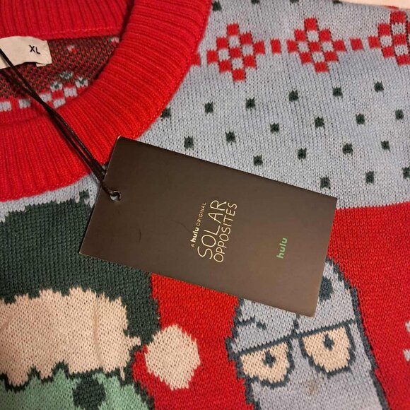 HULU SOLAR OPPOSITES UGLY CHRISTMAS SWEATER XL NWT - Picture 6 of 7